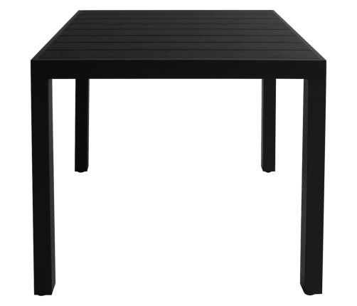 Juego de comedor para jardín 5 piezas negro y marrón
