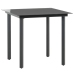 Set de comedor de jardín de 5 piezas PVC ratán negro