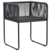 Set de comedor de jardín de 7 piezas PVC ratán negro
