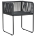 Set de comedor de jardín de 5 piezas PVC ratán negro y marrón