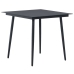 Set de comedor de jardín de 3 piezas PVC ratán negro