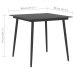 Set de comedor de jardín de 3 piezas PVC ratán negro