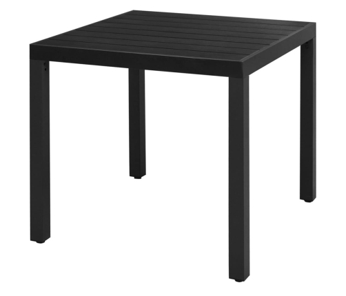 Set de comedor de jardín de 3 piezas PVC ratán negro