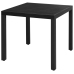 Set de comedor de jardín de 3 piezas PVC ratán negro