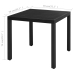 Set de comedor de jardín de 3 piezas PVC ratán negro