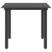 Set de comedor de jardín de 3 piezas PVC ratán negro
