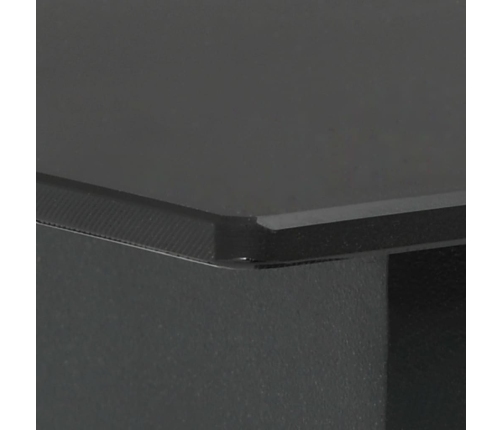 Set de comedor de jardín de 3 piezas PVC ratán negro