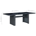 Set comedor jardín 9 pzas cojines ratán sintético gris oscuro