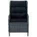 Set comedor jardín 9 pzas cojines ratán sintético gris oscuro