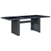 Set comedor jardín 9 pzas cojines ratán sintético gris oscuro