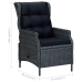 Set comedor jardín 9 pzas cojines ratán sintético gris oscuro