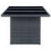 Set comedor jardín 7 pzas cojines ratán sintético gris oscuro