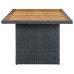 Set comedor jardín 7 pzas cojines ratán sintético gris oscuro