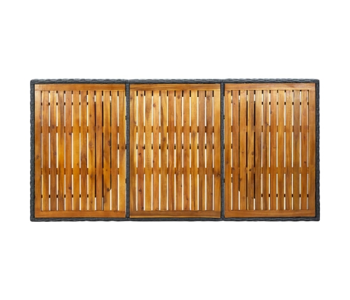 Set comedor jardín 7 pzas cojines ratán sintético gris oscuro