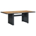 Set comedor jardín 7 pzas cojines ratán sintético gris oscuro