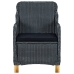 Set comedor jardín 9 pzas cojines ratán sintético gris oscuro