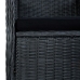 Set comedor jardín 9 pzas cojines ratán sintético gris oscuro