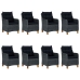 Set comedor jardín 9 pzas cojines ratán sintético gris oscuro