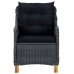 Set comedor jardín 9 pzas cojines ratán sintético gris oscuro