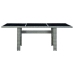Set comedor jardín 7 pzas y cojines ratán sintético gris claro