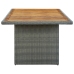 Set comedor jardín 7 pzas y cojines ratán sintético gris claro