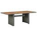 Set comedor jardín 7 pzas y cojines ratán sintético gris claro