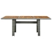Set comedor jardín 7 pzas y cojines ratán sintético gris claro