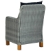Set comedor jardín 7 pzas y cojines ratán sintético gris claro