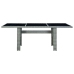 Set comedor jardín 7 pzas y cojines ratán sintético gris claro