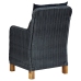 Set comedor jardín 9 piezas cojines ratán sintético gris oscuro