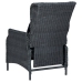 Set comedor jardín 9 piezas cojines ratán sintético gris oscuro