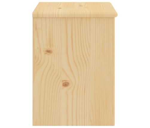 Mesita de noche madera maciza de pino madera clara 35x30x40 cm