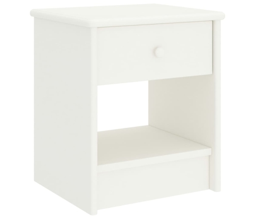 vidaXL Mesita de noche madera maciza de mango blanco 35x30x40 cm