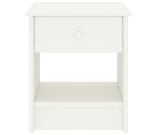 vidaXL Mesita de noche madera maciza de mango blanco 35x30x40 cm