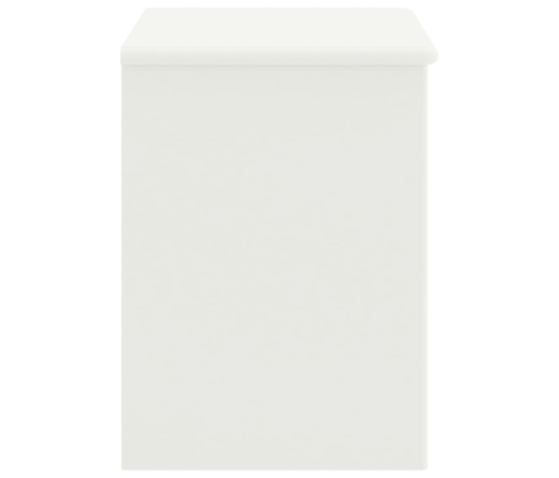 vidaXL Mesita de noche madera maciza de mango blanco 35x30x40 cm