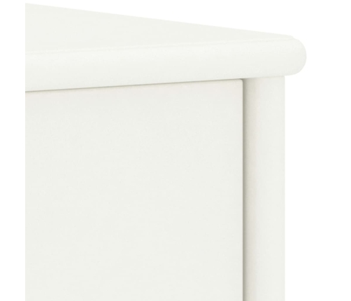 vidaXL Mesita de noche madera maciza de mango blanco 35x30x40 cm