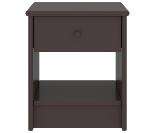 vidaXL Mesitas de noche madera maciza de pino marrón oscuro 35x30x40cm