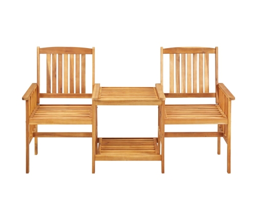Sillas y mesita de jardín con cojines madera maciza acacia