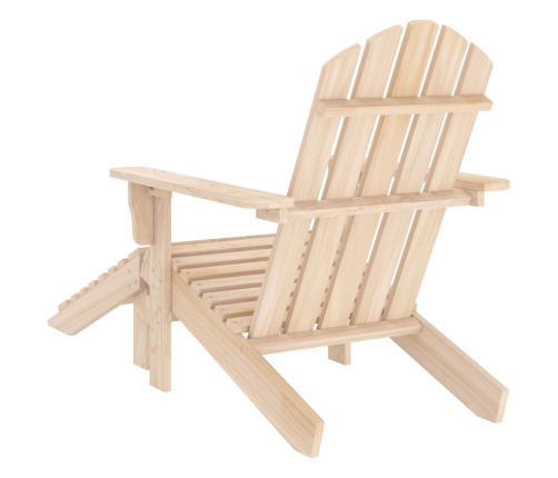 Silla jardín Adirondack con otomana madera maciza de abeto