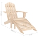 Silla jardín Adirondack con otomana madera maciza de abeto