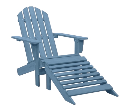 Silla jardín Adirondack con otomana madera maciza de abeto azul