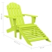 Silla jardín Adirondack con otomana madera maciza abeto verde