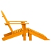 Silla jardín Adirondack con otomana madera maciza abeto naranja