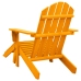 Silla jardín Adirondack con otomana madera maciza abeto naranja