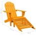 Silla jardín Adirondack con otomana madera maciza abeto naranja