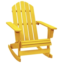 Silla mecedora jardín Adirondack madera maciza abeto amarillo