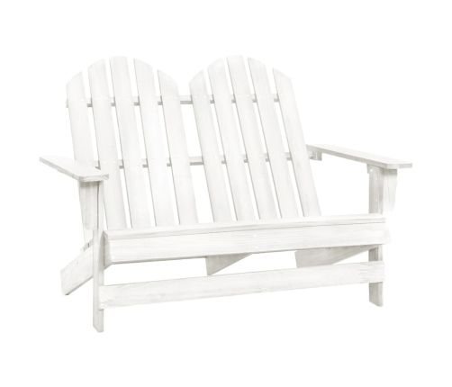 Silla Adirondack de jardín 2 plazas madera de abeto blanco