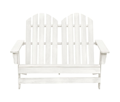 Silla Adirondack de jardín 2 plazas madera de abeto blanco