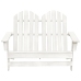 Silla Adirondack de jardín 2 plazas madera de abeto blanco