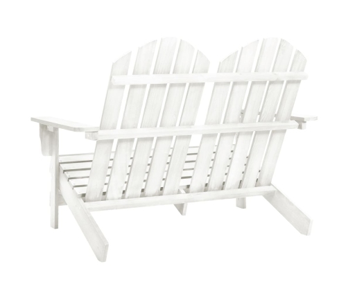 Silla Adirondack de jardín 2 plazas madera de abeto blanco